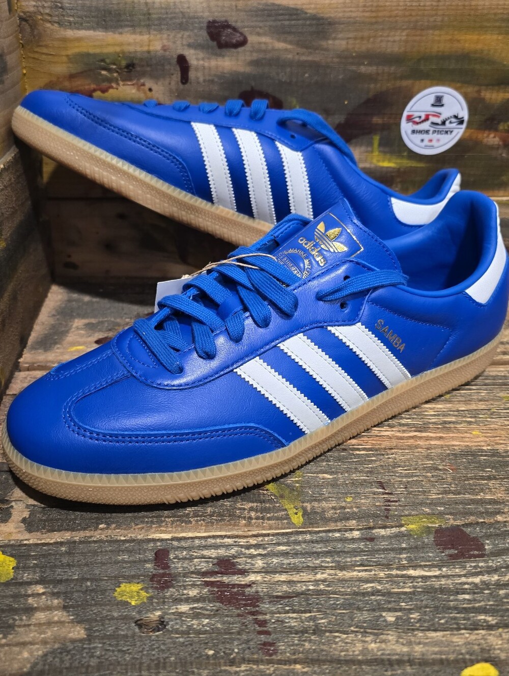 Adidas Originals Samba OG Blue Leather White Gum 4th Of July JR0882 Men’s sz 12
